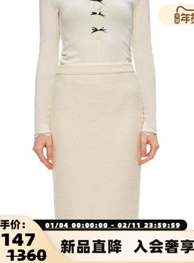 SHRO ENRO/ Flechazo 秋冬女士羊毛高腰修身半裙银泰百货301469