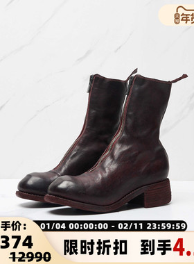 GUIDI 潮流都市PL2女士经典粗跟时尚短靴银泰百货精品 301596