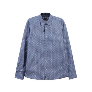 衬衫 Hugo Black系列菱格印花休闲长袖 男士 300095 Boss雨果博斯