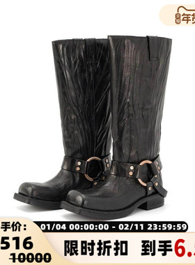 ACNE STUDIOS 秋冬女士通勤简约舒适高筒靴子银泰百货 301574