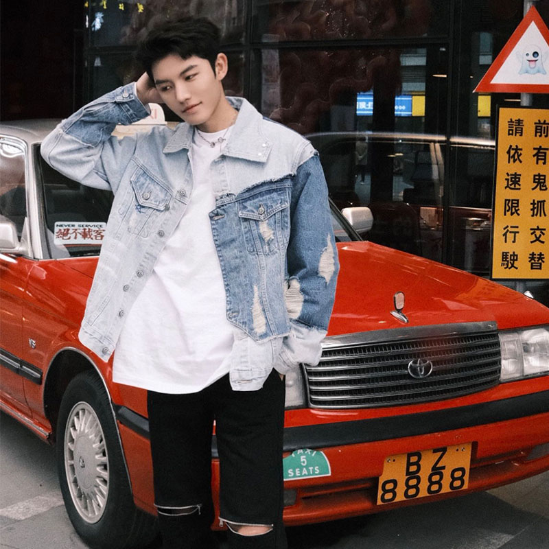 FRAILSTATE拼接解构牛仔外套