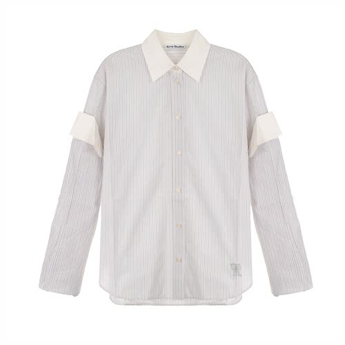 ACNE STUDIOS 春夏新款女士条纹长袖衬衫银泰百货精品 301574