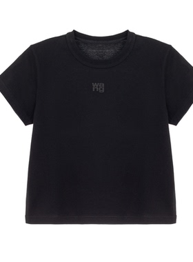 Alexander Wang春夏女士简约纯色短袖圆领T恤银泰百货精品 301574