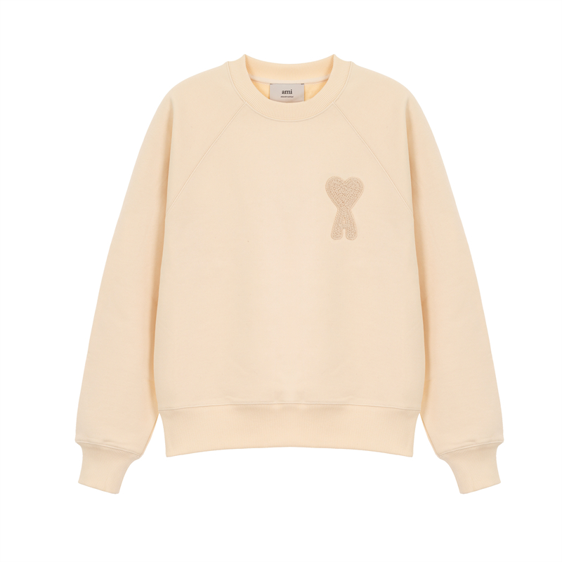 AMI PARIS 秋冬新款男士棉质套头圆领长袖卫衣银泰百货 301574