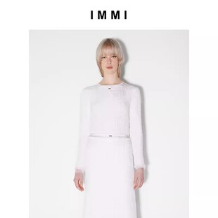 上衣 女士抽褶桑蚕丝长袖 300124 IMMI 设计师品牌