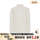 NOTHING 银泰 衬衫 WRITTEN春季 奶油色棉质女士日常简约OL风长袖