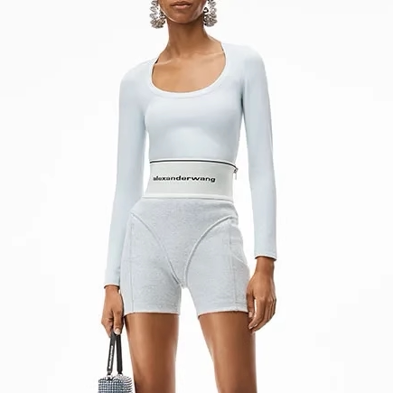 Alexander Wang 春夏款女士字母提花弹力上衣银泰百货 301596