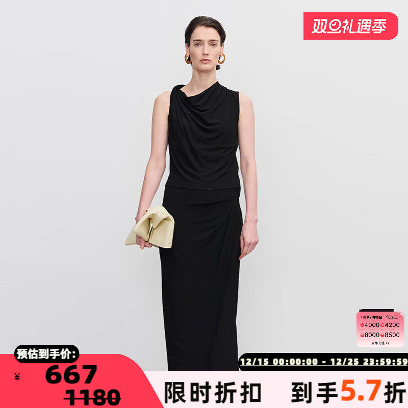 CONCISE-WHITE女士扭结无袖背心