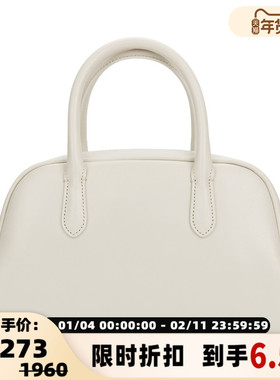 NOTHING WRITTEN春夏小号极简女纯色牛皮革波士顿手提包 银泰