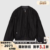 pushBUTTON羊毛圆领女士休闲百搭长袖 小香风外套银泰百货 301604