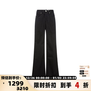 黑色棉质显瘦修身 春季 女士微喇阔腿裤 长裤 银泰 AMI 休闲裤 PARIS