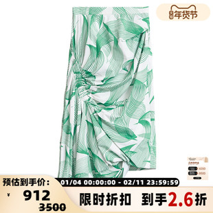 Pushbutton 春夏款女士度假风不对称半身裙银泰百货精品 301596