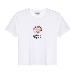 圆领T恤银泰百货精品 女士白色棉质短袖 301574 KITSUNE MAISON