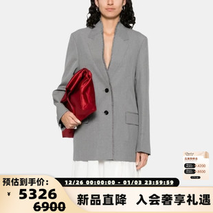 外套银泰 领羊毛系扣休闲自装 301574 女士毛边西装 TOTEME25新款