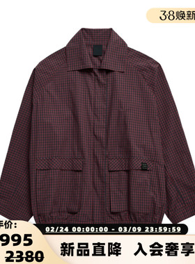 VVNK JANE PLUS26春季新款女士复古格纹夹克外套银泰百货 301618