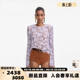 portrait 上衣银泰 春夏女士气质蕾丝喇叭袖 衬衫 300217 短款 self