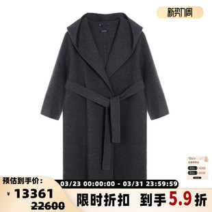 系带高端羊毛大衣银泰百货 MAX 女士长款 秋冬新款 301574 MARA