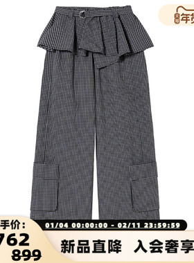 SOFITTE 2025新款假两件拼接女士阔腿裤裙裤银泰百货 301355