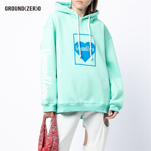 GROUND 爱心印花连帽卫衣 301363 ZER