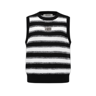 SHRO ENRO 戴燕妮同款女士圆领条纹毛衫背心301469