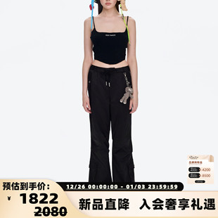 MARZO 银泰百货 秋冬新款 百搭休闲裤 300178 女士链条小熊伞裤 13DE