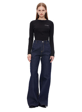 ANN ANDELMAN叠褶圆领长袖T恤上衣 301286