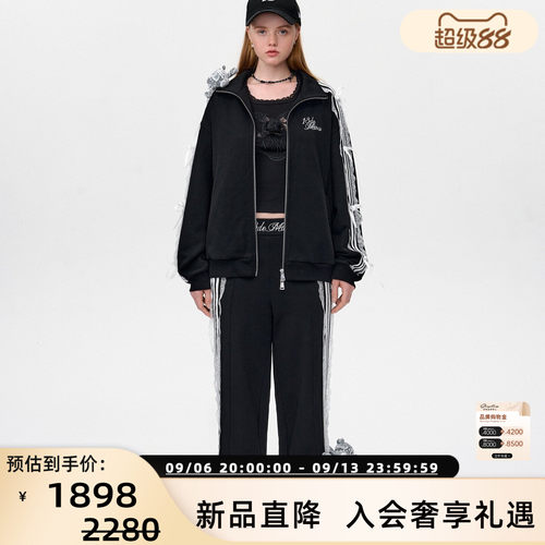 13 DE MARZO女士春夏新品休闲蕾丝贴布长袖外套 银泰百货 300178