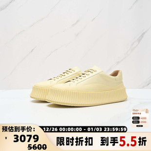 系带圆头厚底饼干鞋 日常休闲女士经典 银泰301596 Sander Jil