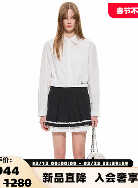 Alexia Sandra星河系列 女士下摆抽绳烫钻短衬衫  301261