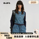DJFL 301590 银泰百货 2025秋冬新款 女士牛仔拼接系带休闲短裤