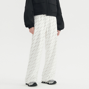 VETEMENTS女士休闲裤 301446 满印LOGO环保材质抽绳梭织长裤