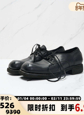 GUIDI 潮流都市女士经典系带方头车辙线休闲皮鞋银泰301596