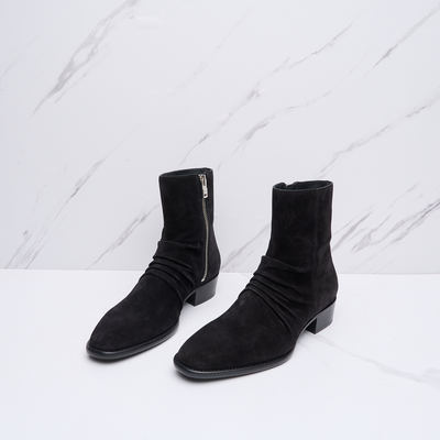 AMIRI 日常通勤男士潮流翻毛皮切尔西靴银泰百货精品 301596
