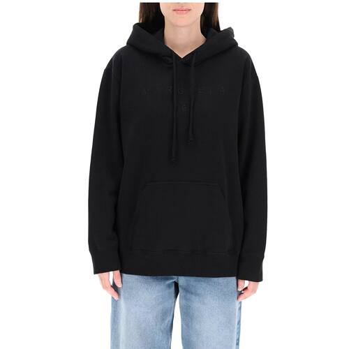 Mm6 Maison Margiela 女士数字刺绣毛圈连帽卫衣银泰百货 301604