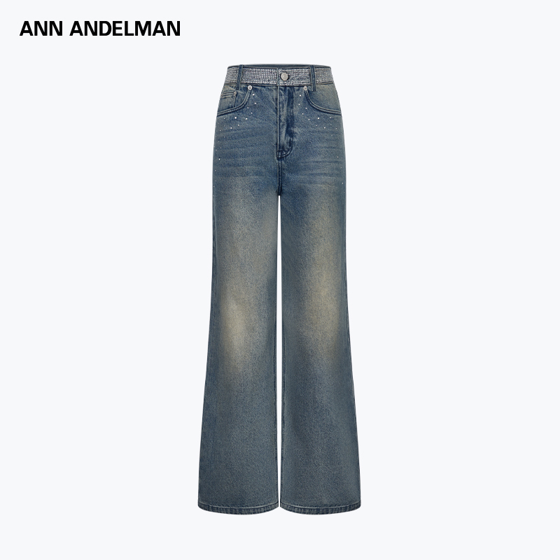 ANN ANDELMAN  秋冬新款女士满钻腰头牛仔喇叭裤银泰百货 301286