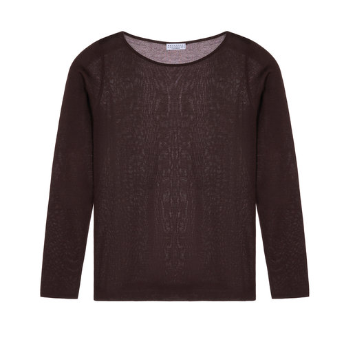 BC BRUNELLO CUCINELLI 春秋款女士简约圆领宽松羊绒衫银泰301574
