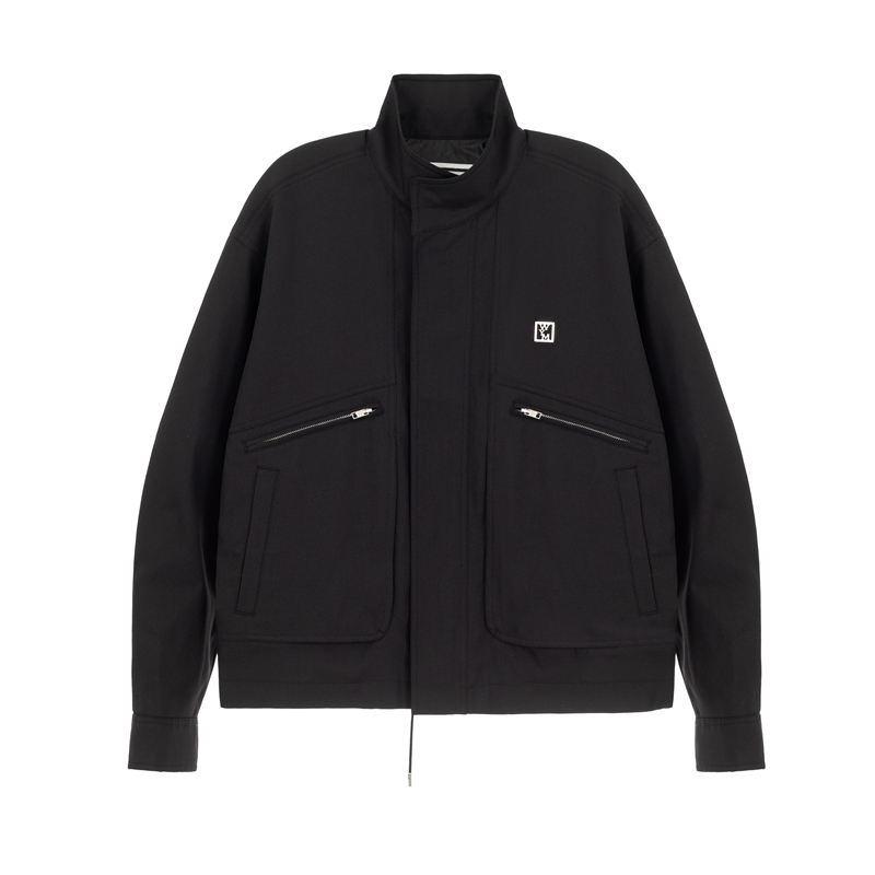 WOOYOUNGMI 秋冬新款男士纯色立领羊毛混纺夹克银泰百货 301574