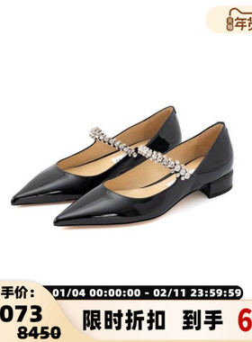 JIMMY CHOO 春季新款女士尖头浅口单鞋平跟鞋银泰百货精品301574
