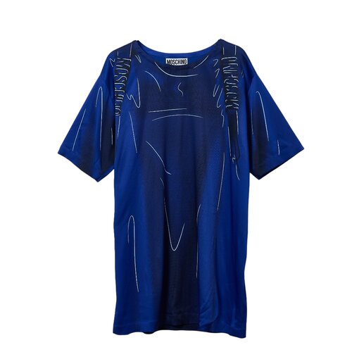 moschino/莫斯奇诺 女士印花短袖T恤连衣裙银泰百货 301596
