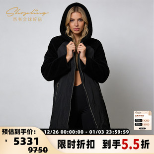 女士宽松双面羊毛大衣银泰百货精品 秋冬款 301596 Salomon Yves