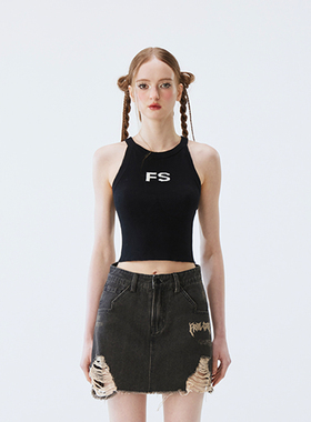 FRAILSTATE（B系列）秋冬女士黑色牛仔半裙银泰百货精品 301260