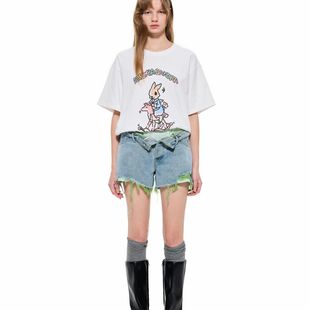 T恤301261 木马兔子涂鸦印花短袖 Alexia Sandra兔子游乐园系列