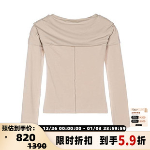 301574 秋冬女士一字领上衣银泰百货精品 LOW CLASSIC