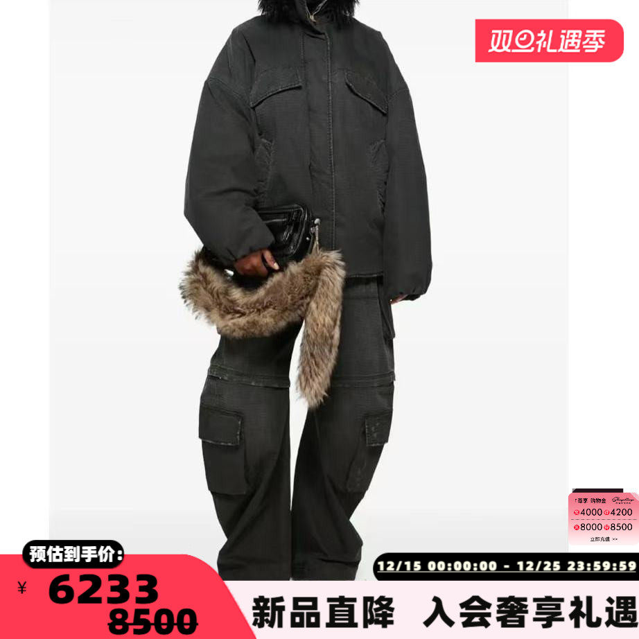 ACNE STUDIOS 25秋冬女士棉质休闲工装裤银泰百货 301574