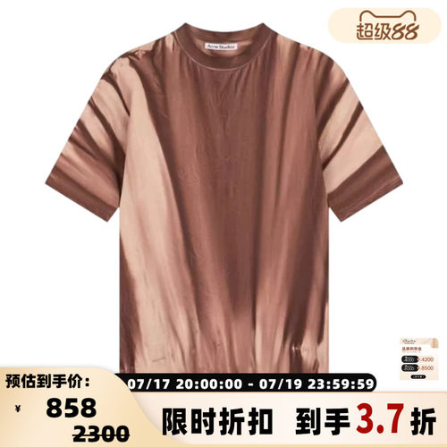 ACNE STUDIOS 女士logo圆领套头休闲T恤短袖上衣银泰 301604