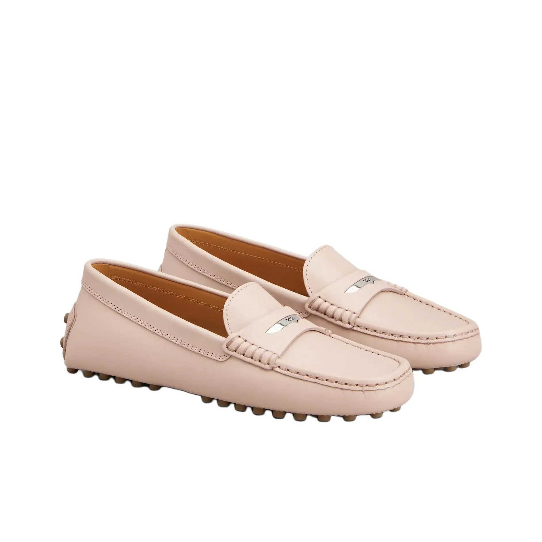 TOD'S托德斯女士纯色牛皮革休闲皮鞋银泰百货 301574