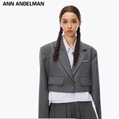 ANN 301286 银泰百货精品 ANDELMAN秋冬女士假两件短款 西装