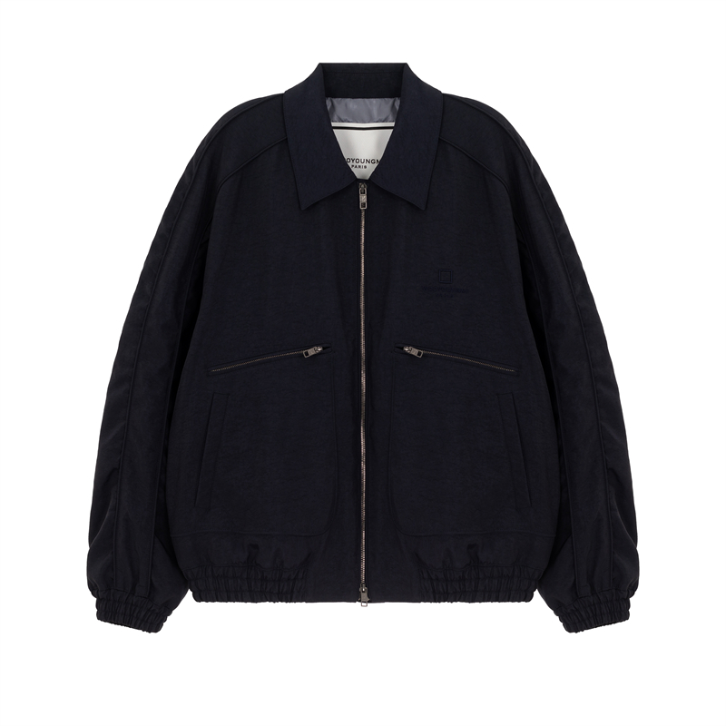 WOOYOUNGMI 秋冬新款男士纯色翻领拉链夹克银泰百货精品 301574