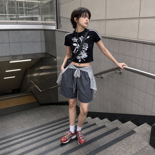 openyy女士半高领短袖T恤