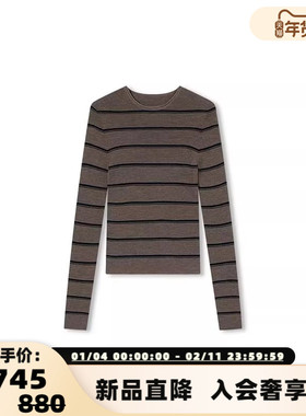 concise-white/简白 25秋冬女士条纹打底衫羊毛衫银泰百货 301257